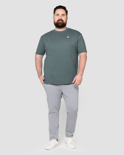 Basic Pure Color Cotton T-shirt Tee for Men