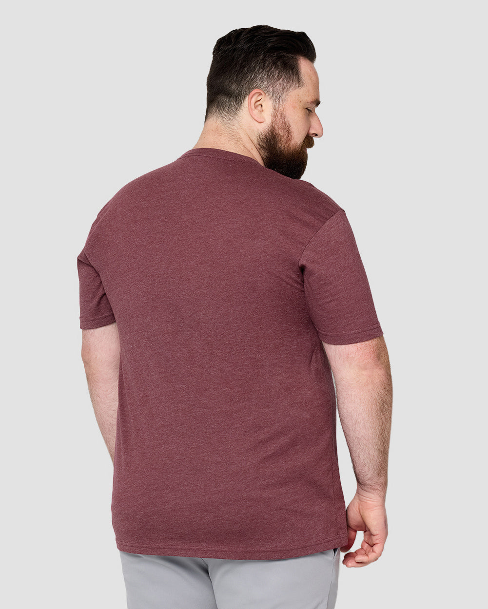 Basic Pure Color Cotton T-shirt Tee for Men