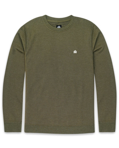 Mens Crewneck Sweatshirt Classic Fit Fleece Pullover Casual Long Sleeve Shirt