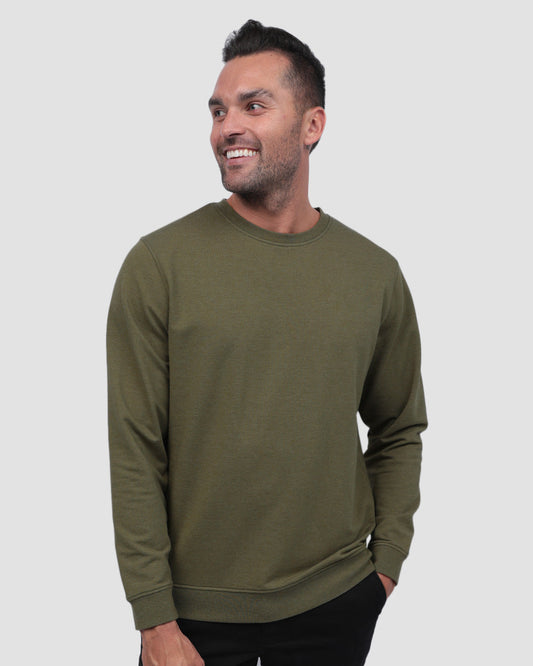 Crewneck Sweatshirt Green Shirt for Men