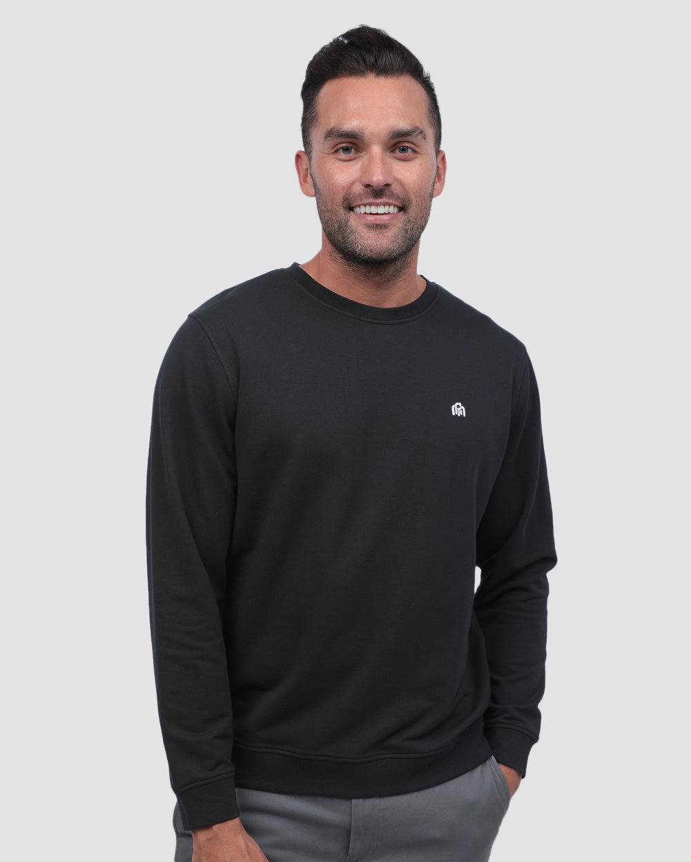 Mens Crewneck Sweatshirt Classic Fit Fleece Pullover Casual Long Sleeve Shirt