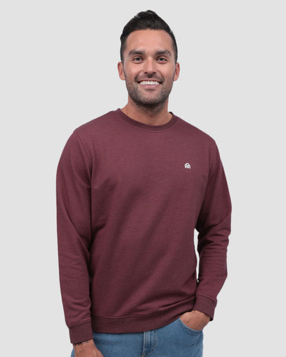 Mens Crewneck Sweatshirt Classic Fit Fleece Pullover Casual Long Sleeve Shirt