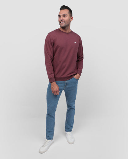 Mens Crewneck Sweatshirt Classic Fit Fleece Pullover Casual Long Sleeve Shirt