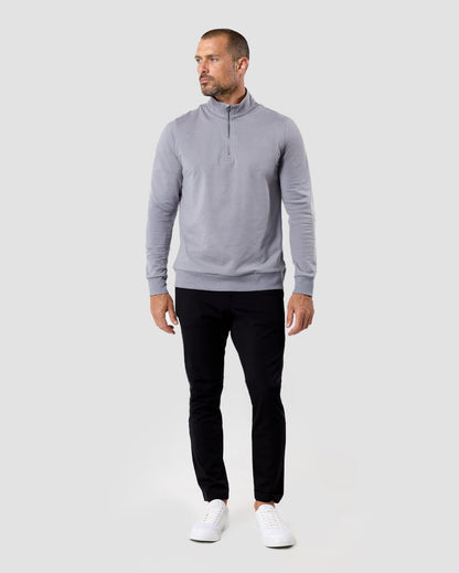 Mens Quarter Zip Tee Lightweight Long Sleeve Athletic Shirt Casual Pullover Top