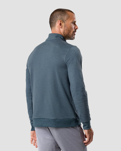 Mens Quarter Zip Tee Lightweight Long Sleeve Athletic Shirt Casual Pullover Top