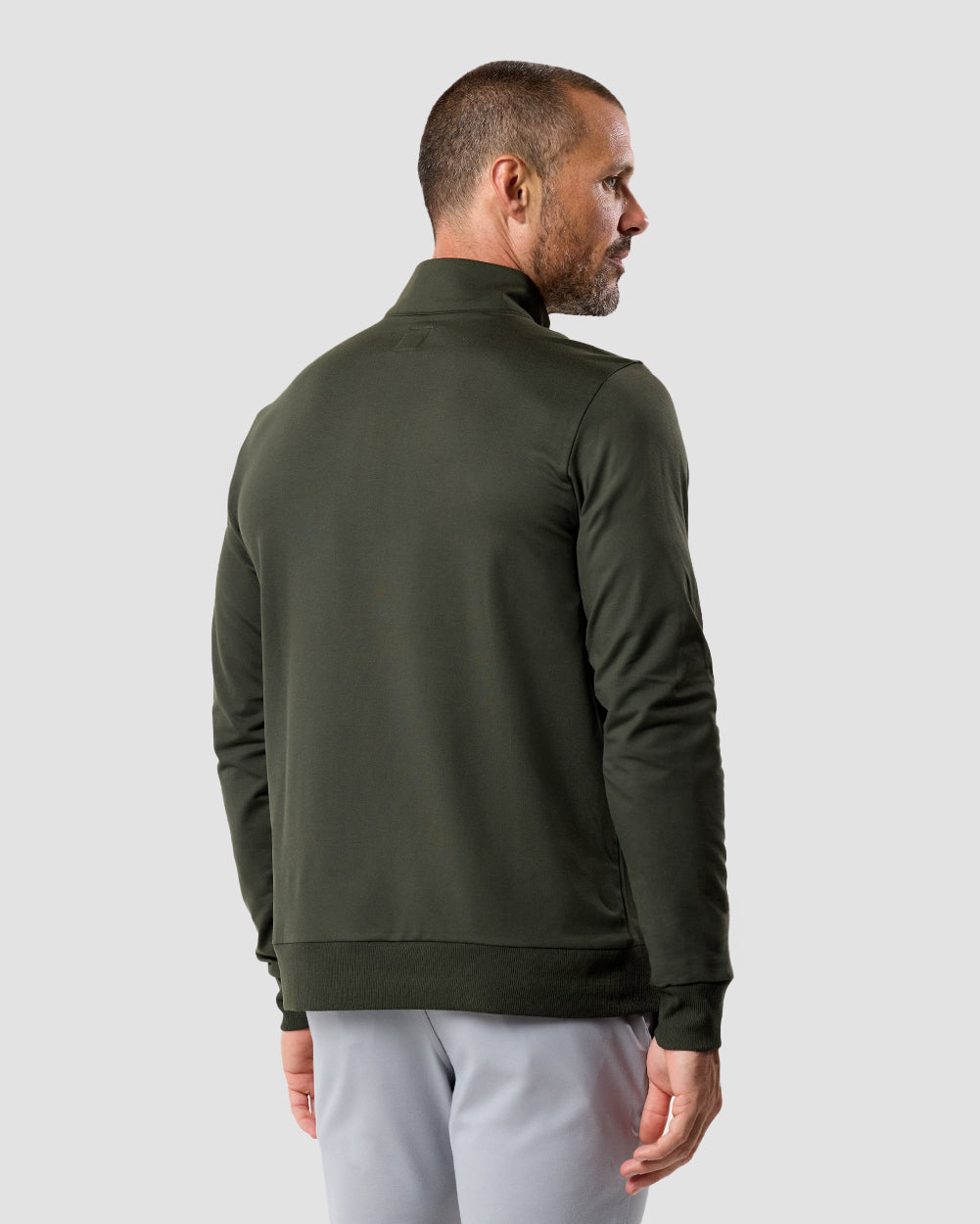 Mens Quarter Zip Tee Lightweight Long Sleeve Athletic Shirt Casual Pullover Top