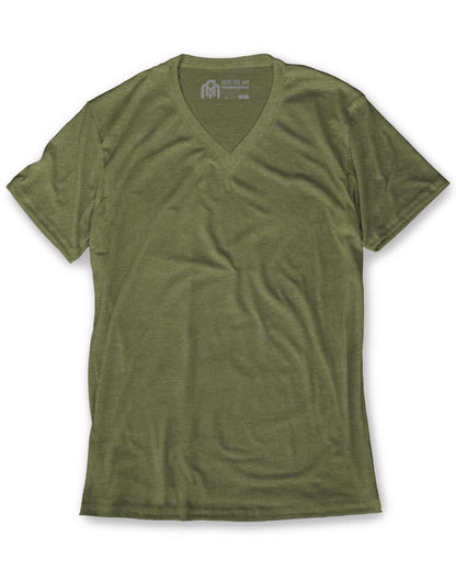 V-Neck Tee Cotton Black T-shirt for Men