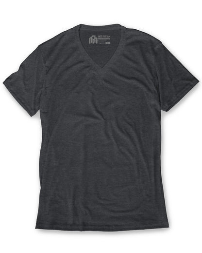 V-Neck Tee Cotton Black T-shirt for Men
