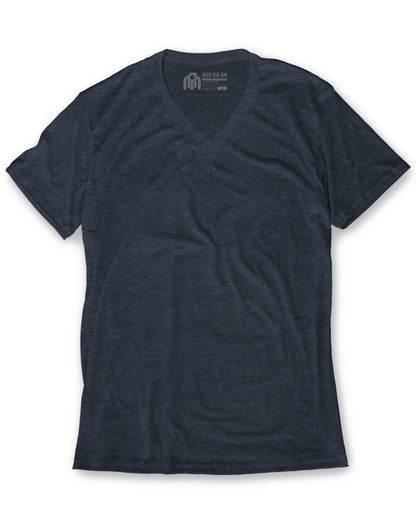 V-Neck Tee Cotton Black T-shirt for Men