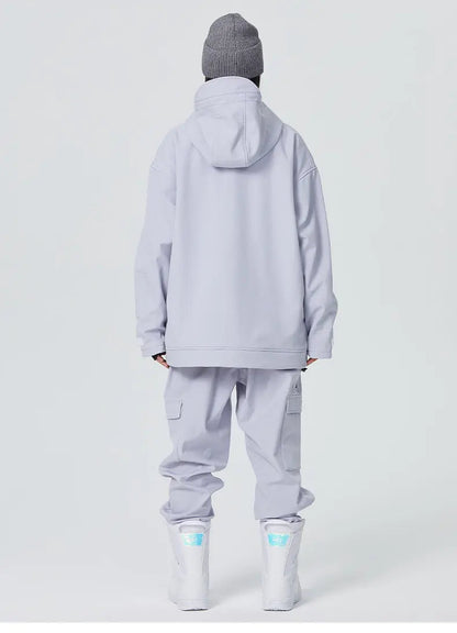 Women’s 2 Piece Ski Suit Set with Hoodie Jacket and Loose Pants