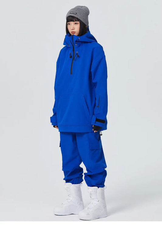 Women’s 2 Piece Ski Suit Set with Hoodie Jacket and Loose Pants