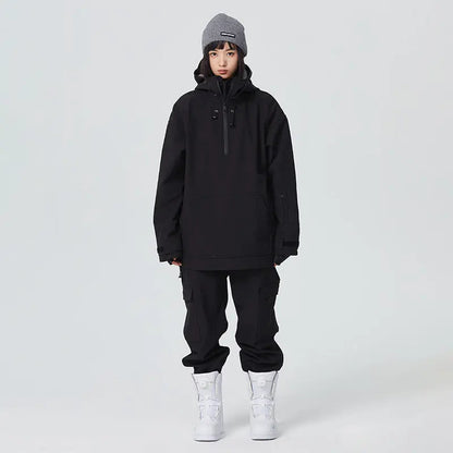 Women’s 2 Piece Ski Suit Set with Hoodie Jacket and Loose Pants