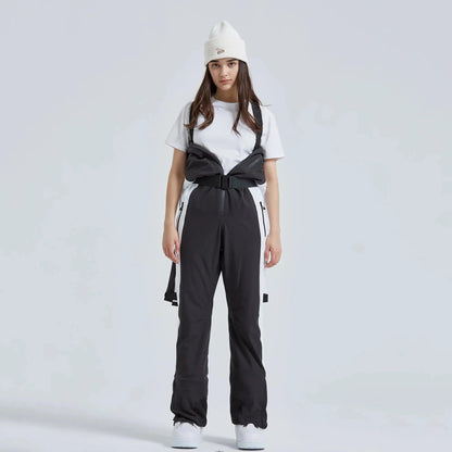 Women’s High Neck Hooded One Piece Ski Suit for Winter Sports