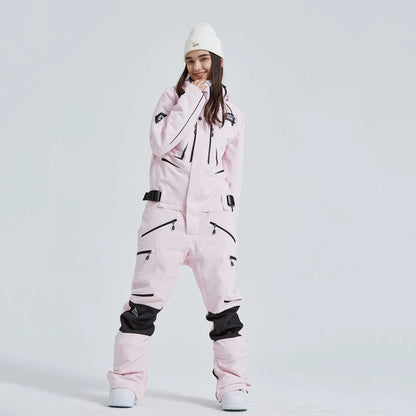 Women’s One Piece Hooded Ski Suit Winter Snowsuit Jumpsuit