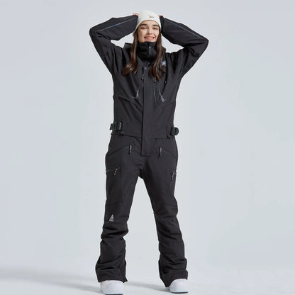 Women’s One Piece Hooded Ski Suit Winter Snowsuit Jumpsuit