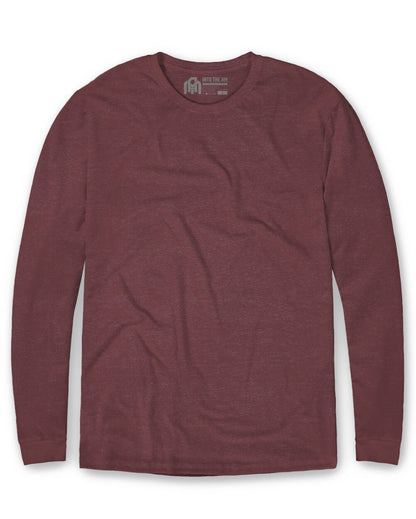 Long Sleeve Tee Mens Essential Solid Tee Lightweight Breathable Comfy Fit