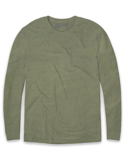 Long Sleeve Tee Mens Essential Solid Tee Lightweight Breathable Comfy Fit