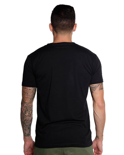 V-Neck Tee Cotton Black T-shirt for Men