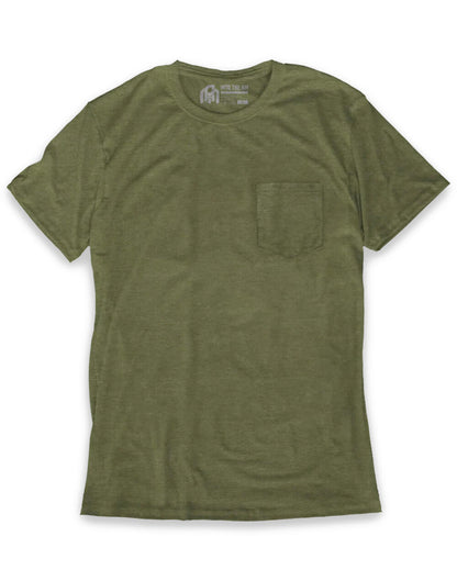 Mens Pocket T Shirt Classic Solid Color Casual Tee