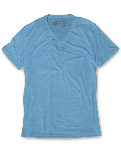 V-Neck Tee Cotton Black T-shirt for Men