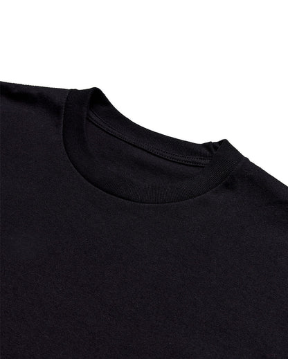 Minimalist Mens T Shirt Classic Fit Solid Color Daily Wear Black