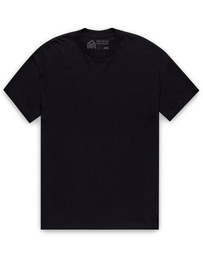Minimalist Mens T Shirt Classic Fit Solid Color Daily Wear Black
