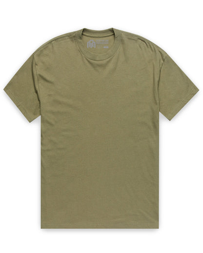 Minimalist Mens T Shirt Classic Fit Solid Color Daily Wear Black