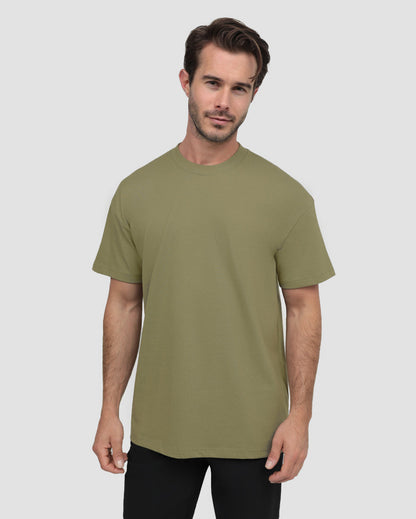 Minimalist Mens T Shirt Classic Fit Solid Color Daily Wear Black