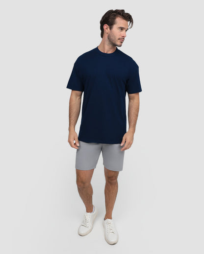 Minimalist Mens T Shirt Classic Fit Solid Color Daily Wear Black