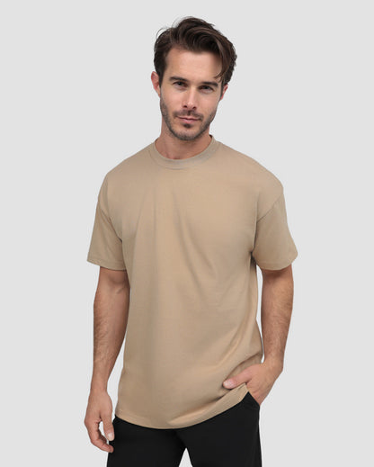 Minimalist Mens T Shirt Classic Fit Solid Color Daily Wear Black