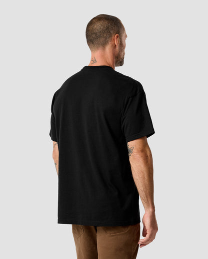 Minimalist Mens T Shirt Classic Fit Solid Color Daily Wear Black