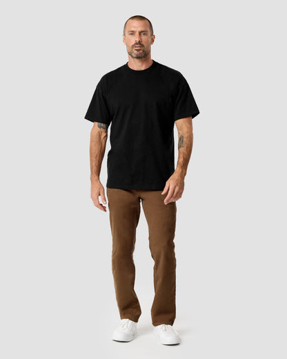 Minimalist Mens T Shirt Classic Fit Solid Color Daily Wear Black