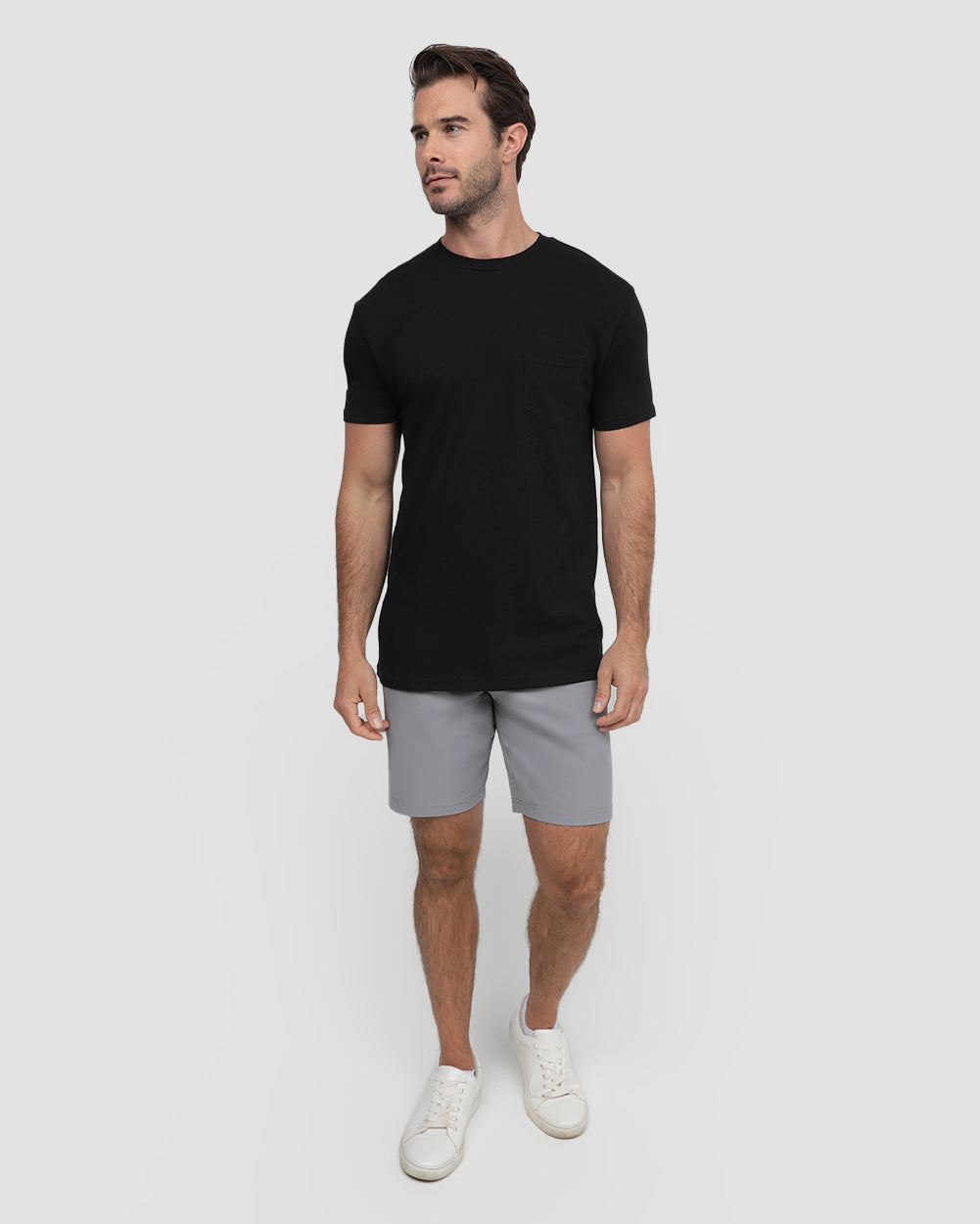 Mens Pocket T Shirt Classic Solid Color Casual Tee