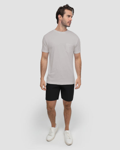 Mens Pocket T Shirt Classic Solid Color Casual Tee