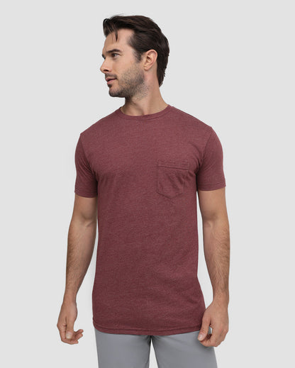 Mens Pocket T Shirt Classic Solid Color Casual Tee