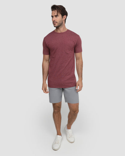 Mens Pocket T Shirt Classic Solid Color Casual Tee