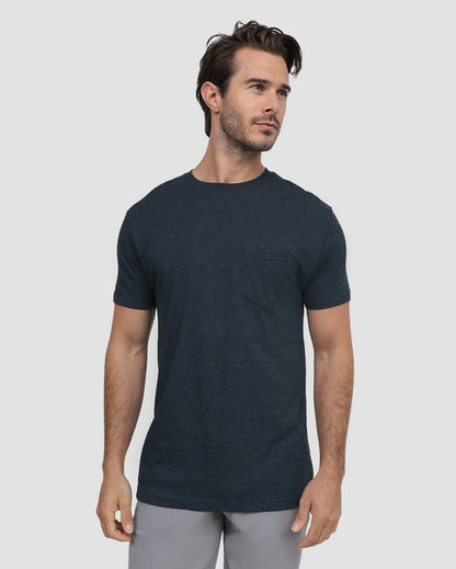 Mens Pocket T Shirt Classic Solid Color Casual Tee