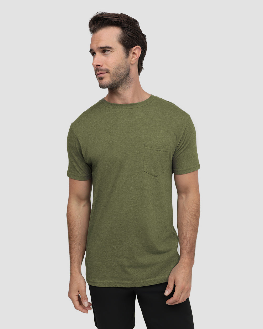 Mens Pocket T Shirt Classic Solid Color Casual Tee