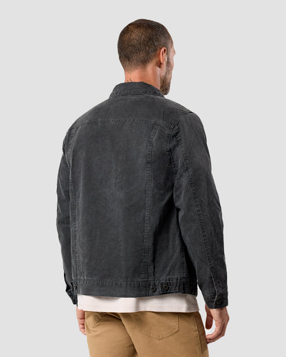 Mens Trucker Jacket Classic Fit Button Up with Chest and Side Pockets