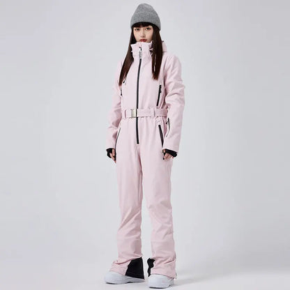 Women’s Windproof One Piece Ski Jumpsuit Chic Snow Outfit