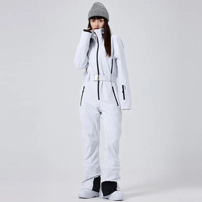 Women’s Windproof One Piece Ski Jumpsuit Chic Snow Outfit