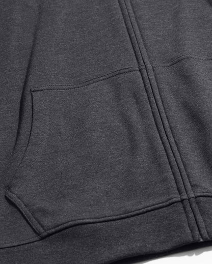 Mens Zip Up Hoodie Casual Fleece Jacket with Front Pockets Long Sleeve Sweatshirt