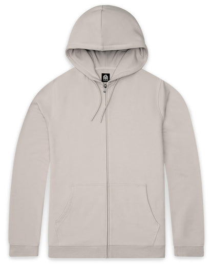 Mens Zip Up Hoodie Casual Fleece Jacket with Front Pockets Long Sleeve Sweatshirt