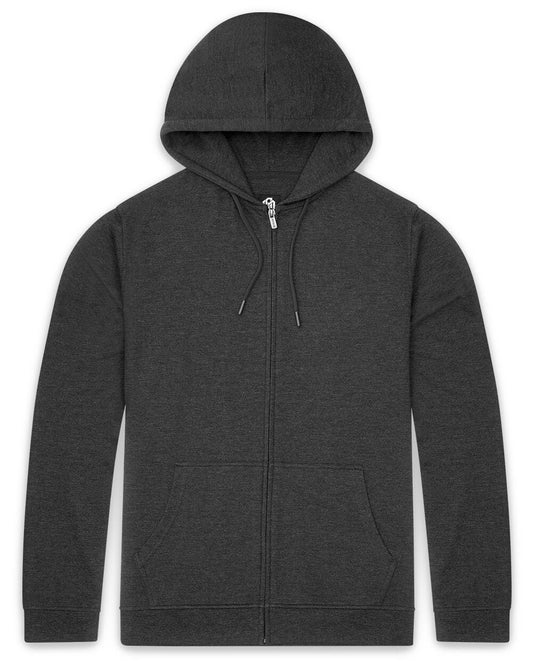Mens Zip Up Hoodie Casual Fleece Jacket with Front Pockets Long Sleeve Sweatshirt