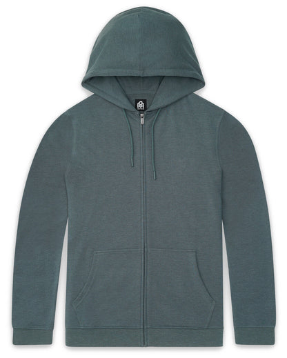 Mens Zip Up Hoodie Casual Fleece Jacket with Front Pockets Long Sleeve Sweatshirt