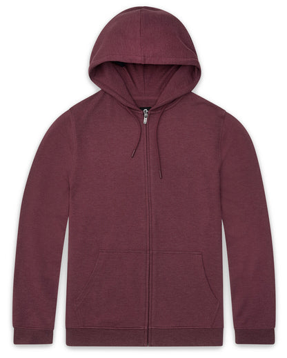 Mens Zip Up Hoodie Casual Fleece Jacket with Front Pockets Long Sleeve Sweatshirt