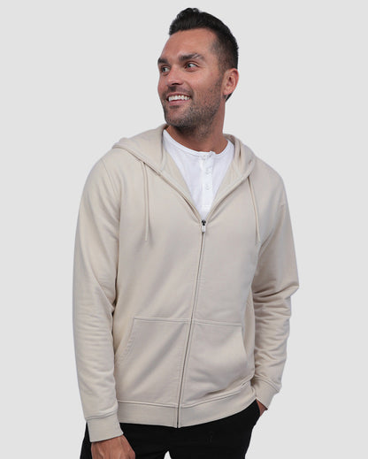 Mens Zip Up Hoodie Casual Fleece Jacket with Front Pockets Long Sleeve Sweatshirt
