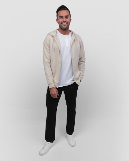 Mens Zip Up Hoodie Casual Fleece Jacket with Front Pockets Long Sleeve Sweatshirt
