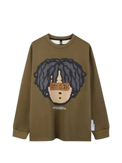 Boy Cartoon Graphic Casual Sweatshirt