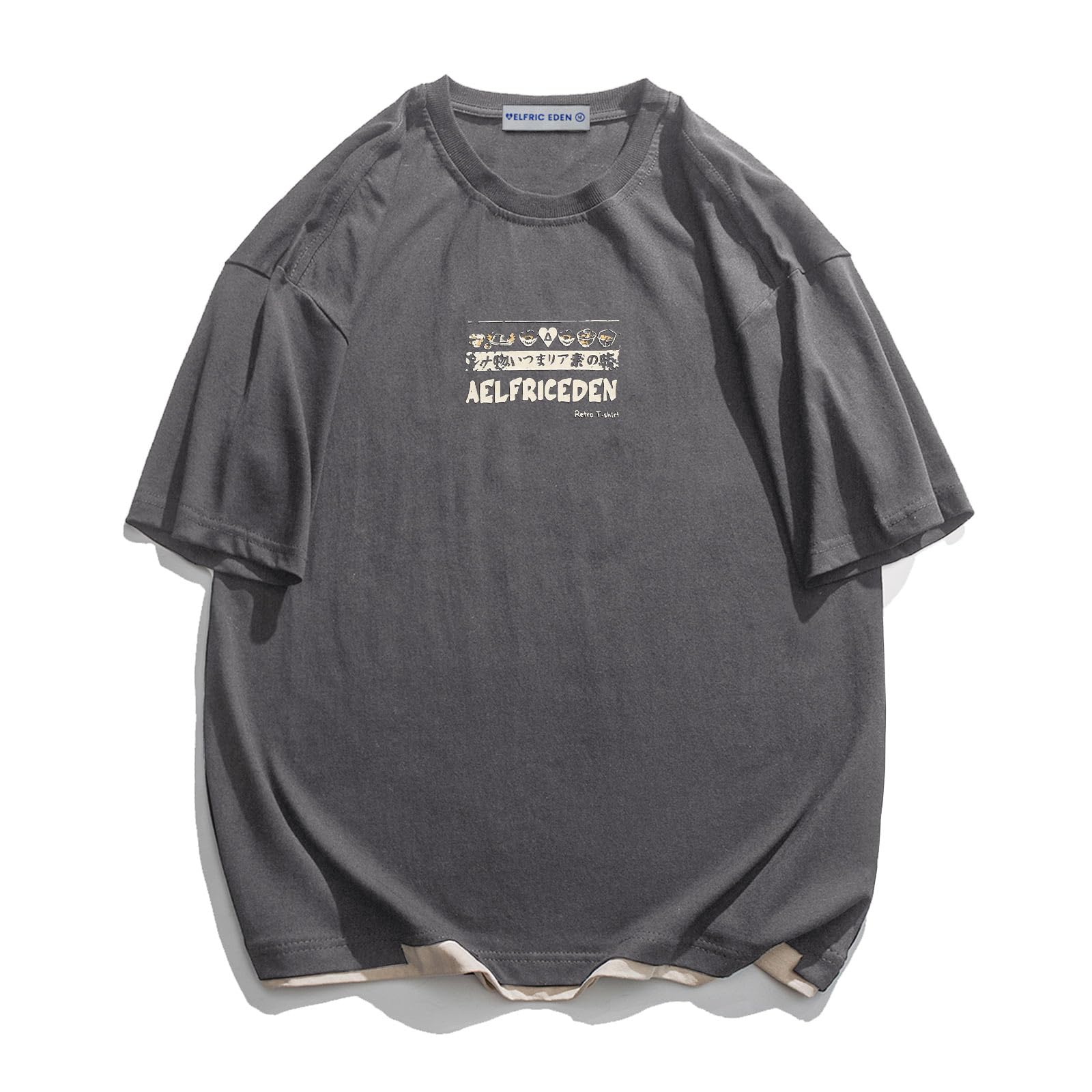 Mens 90s Vintage Oversized Shirts Unisex Harajuku T Shirt Print Graphic Tees